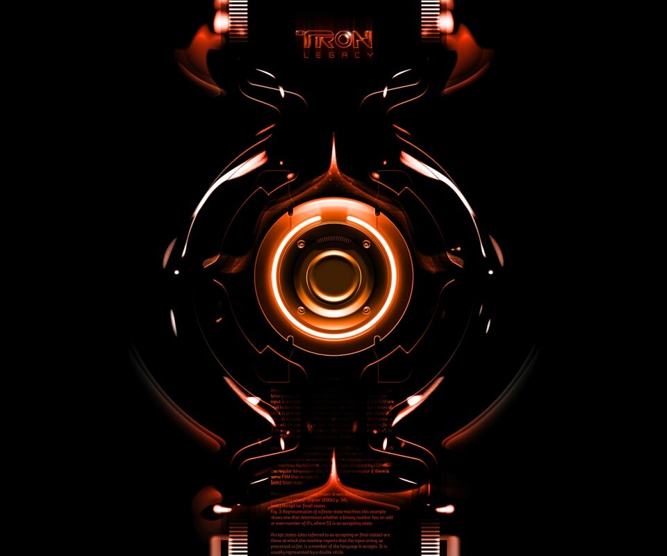 Tron Data Amber обои