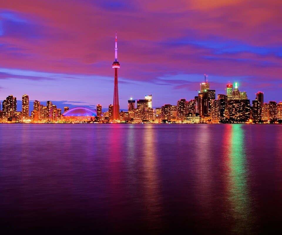 Ночной Торонто обои