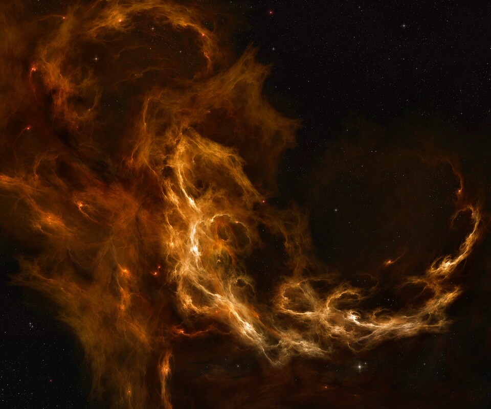 Яркая космическая туманность обои