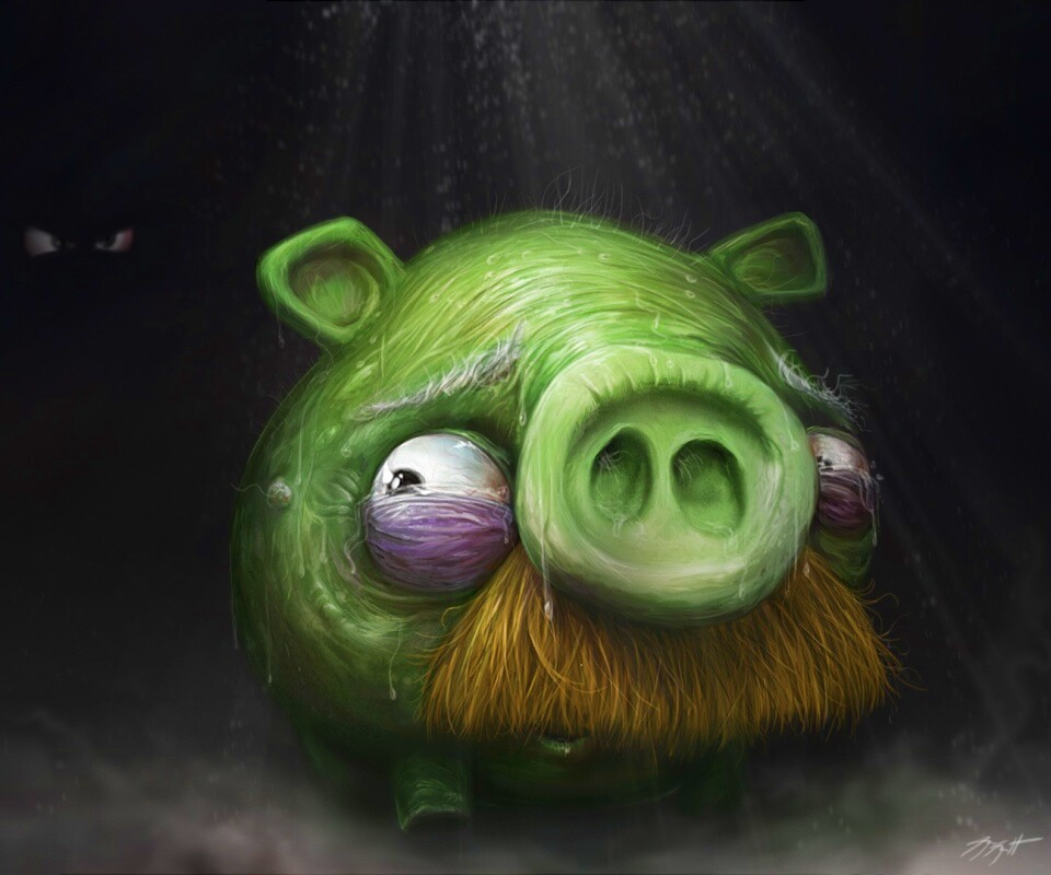 Свинья из Angry Birds обои