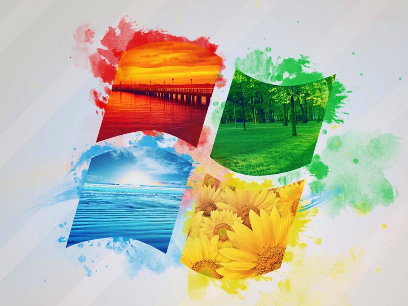 Логотип Winfdows bз фотографий природы обои