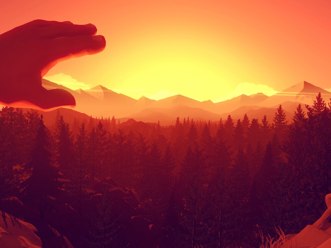 Firewatch закат обои