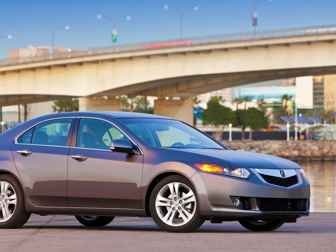 Acura на фоне моста обои