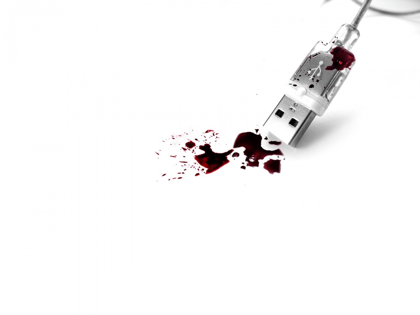 Кровавый usb обои