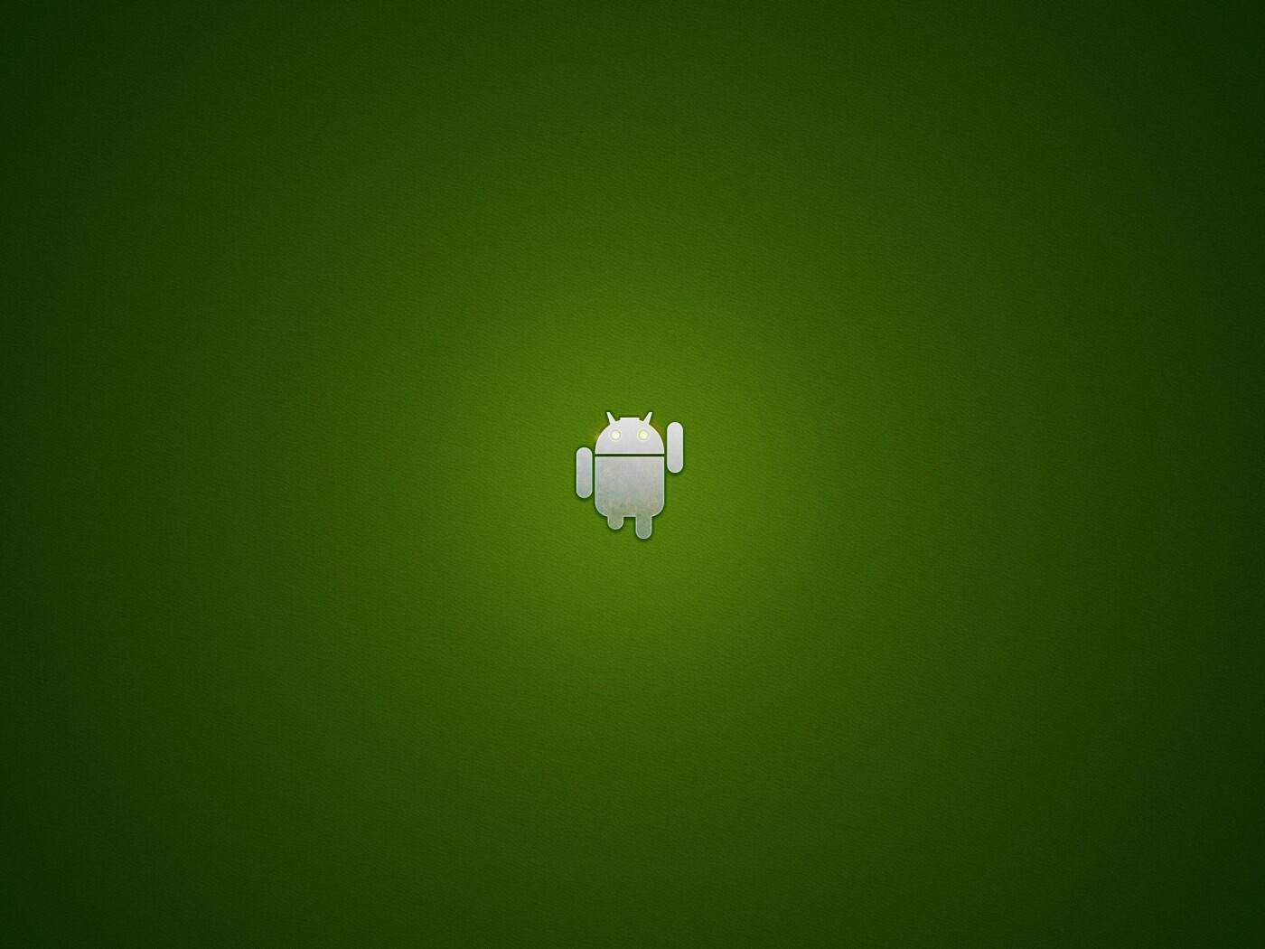 Логотип Android на зеленом фоне обои
