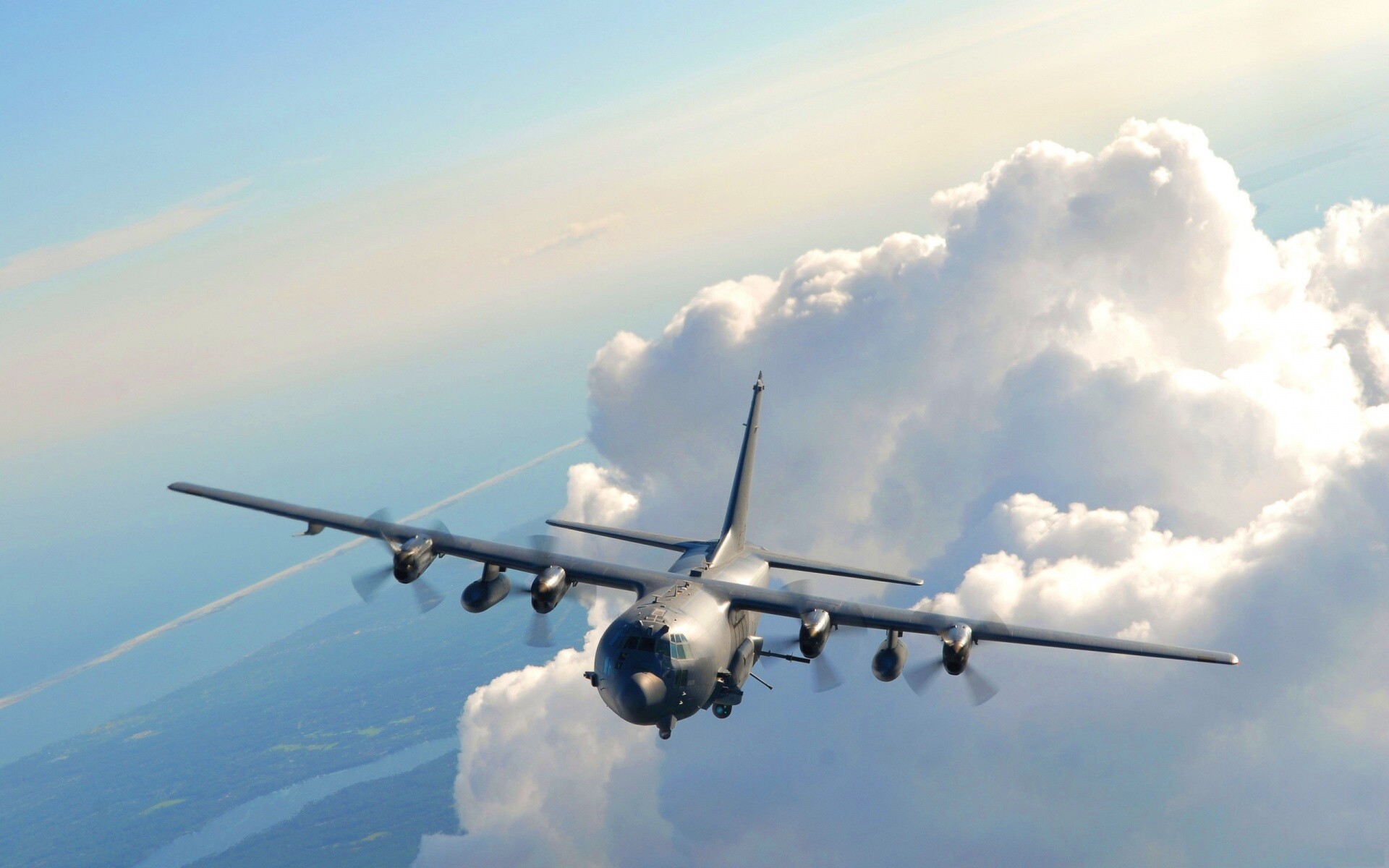 Самолет АС-130 обои