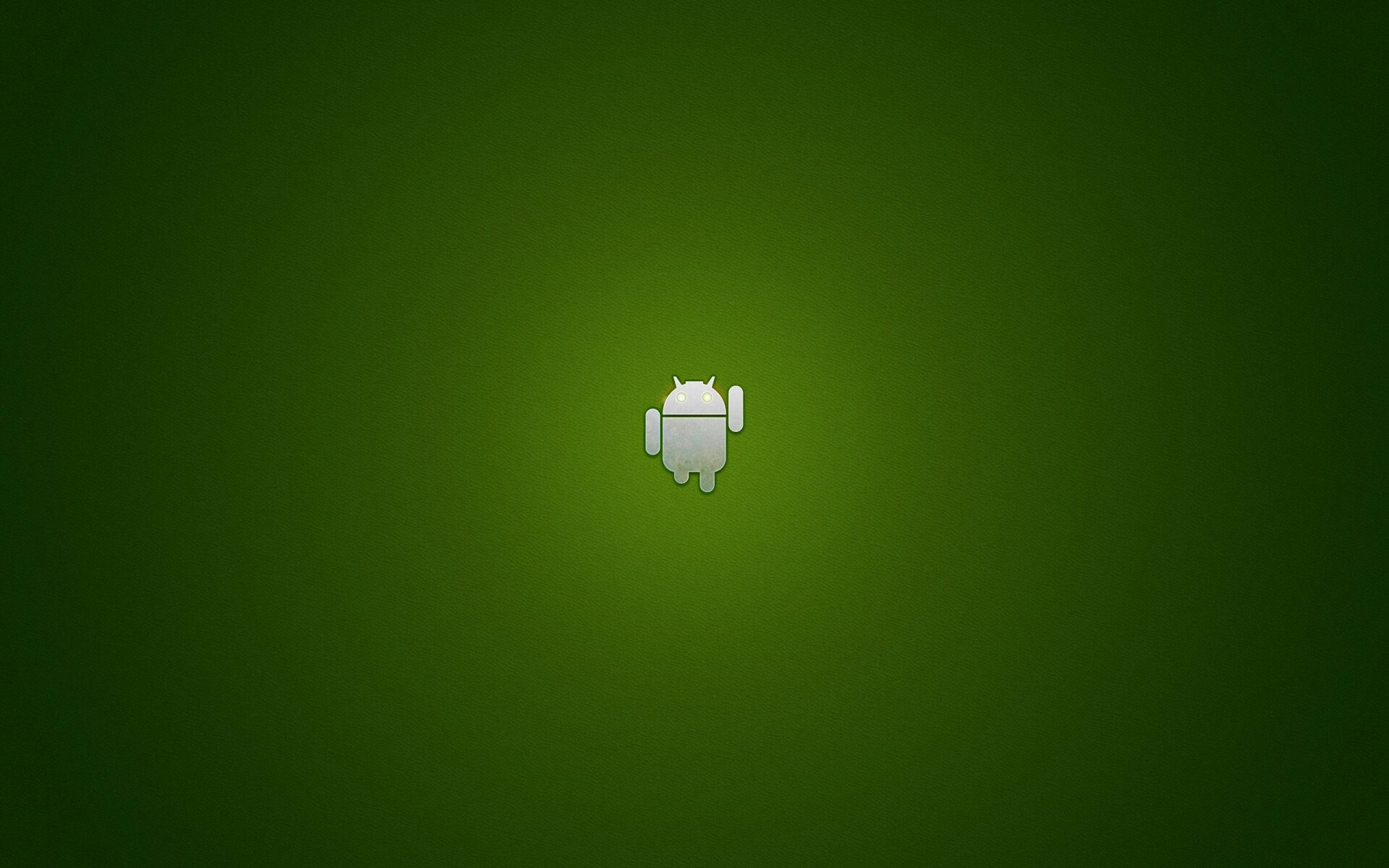 Логотип Android на зеленом фоне обои