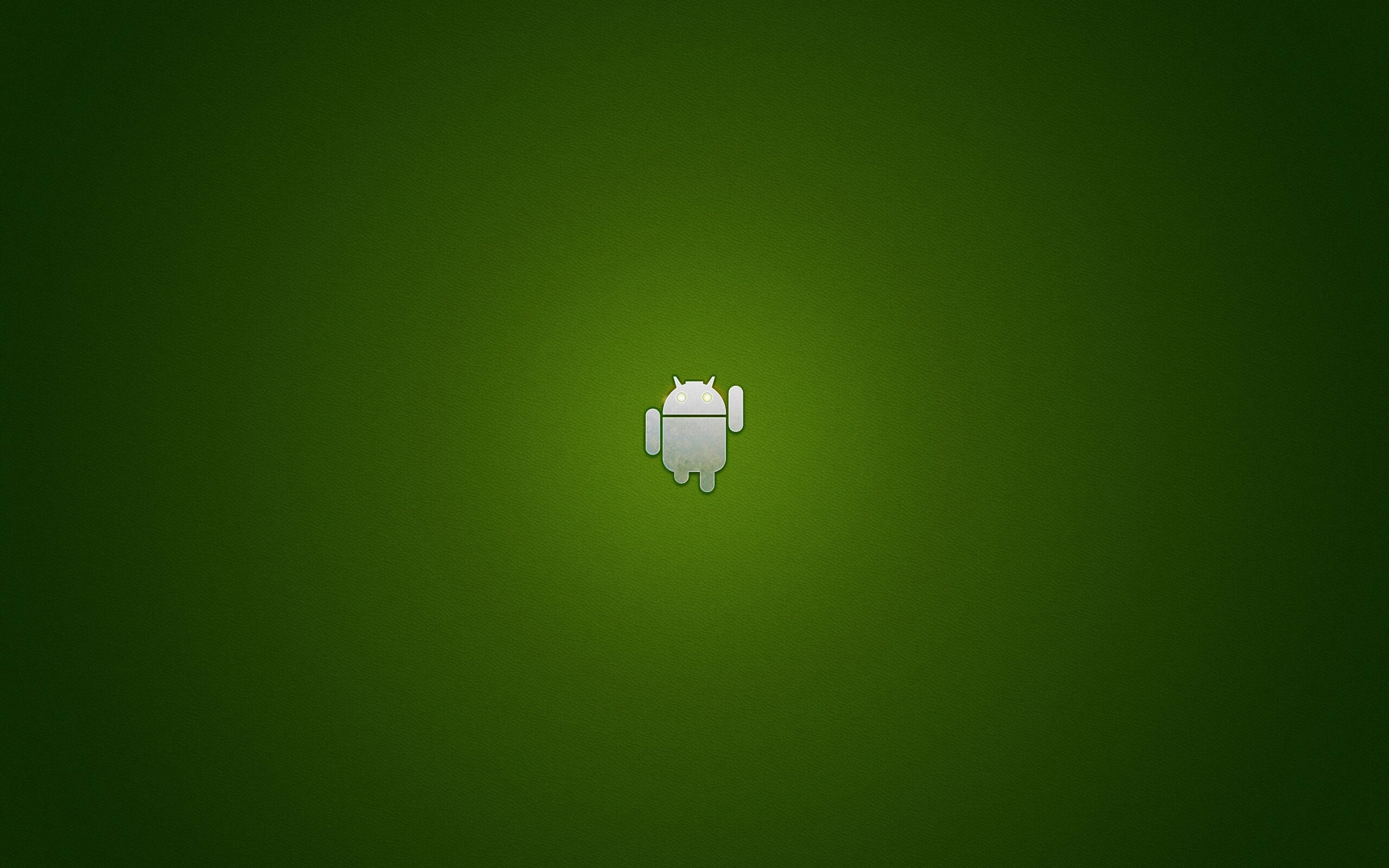 Логотип Android на зеленом фоне обои