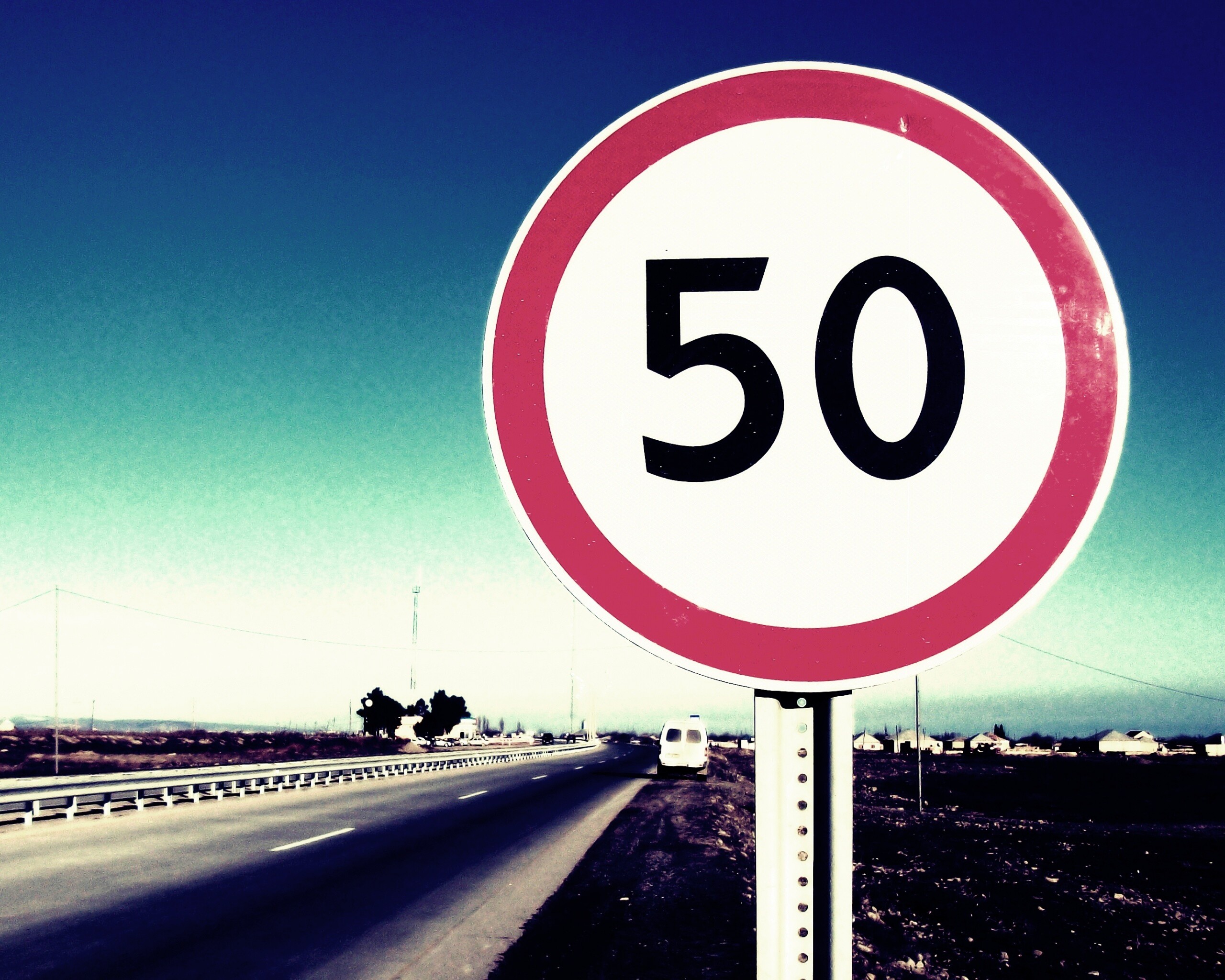 Ограничение скорости 50 км/ч обои