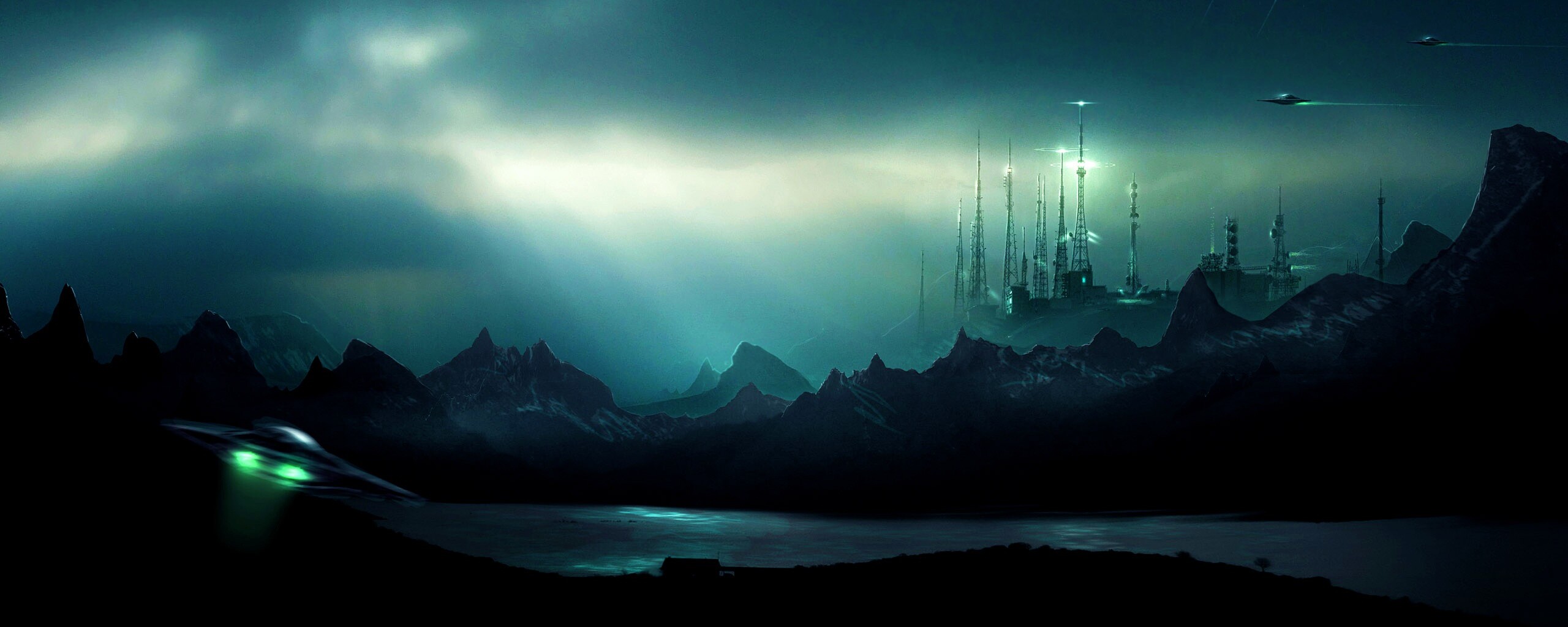 Долина в стиле SciFi обои