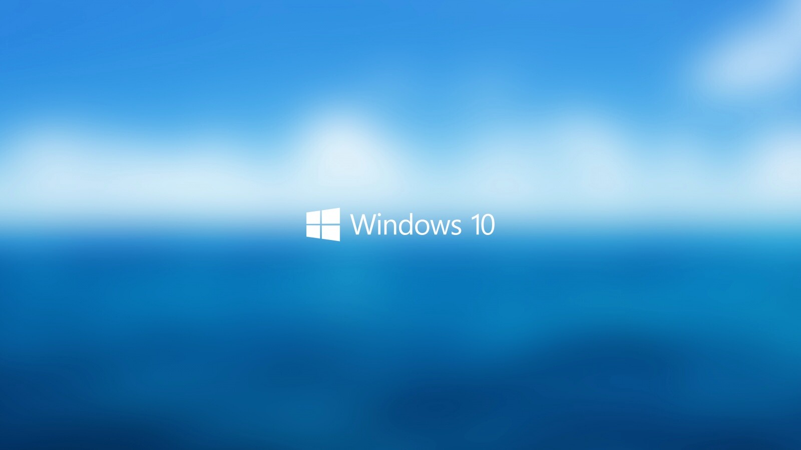 Windows 10 на синем фоне обои