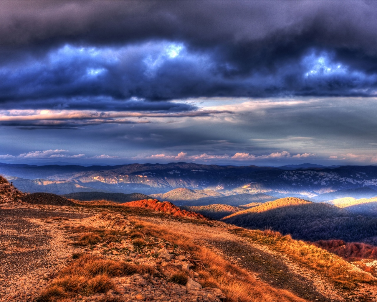 Горы в HDR обои