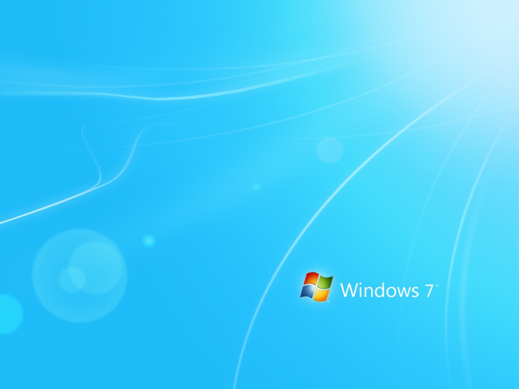 Голубые обои Windows 7 обои