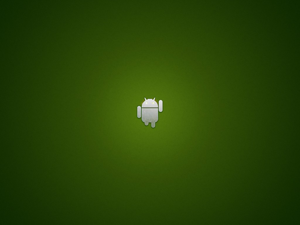 Логотип Android на зеленом фоне обои