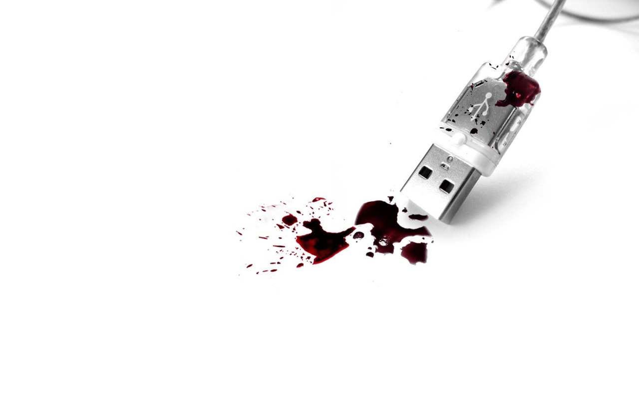 Кровавый usb обои