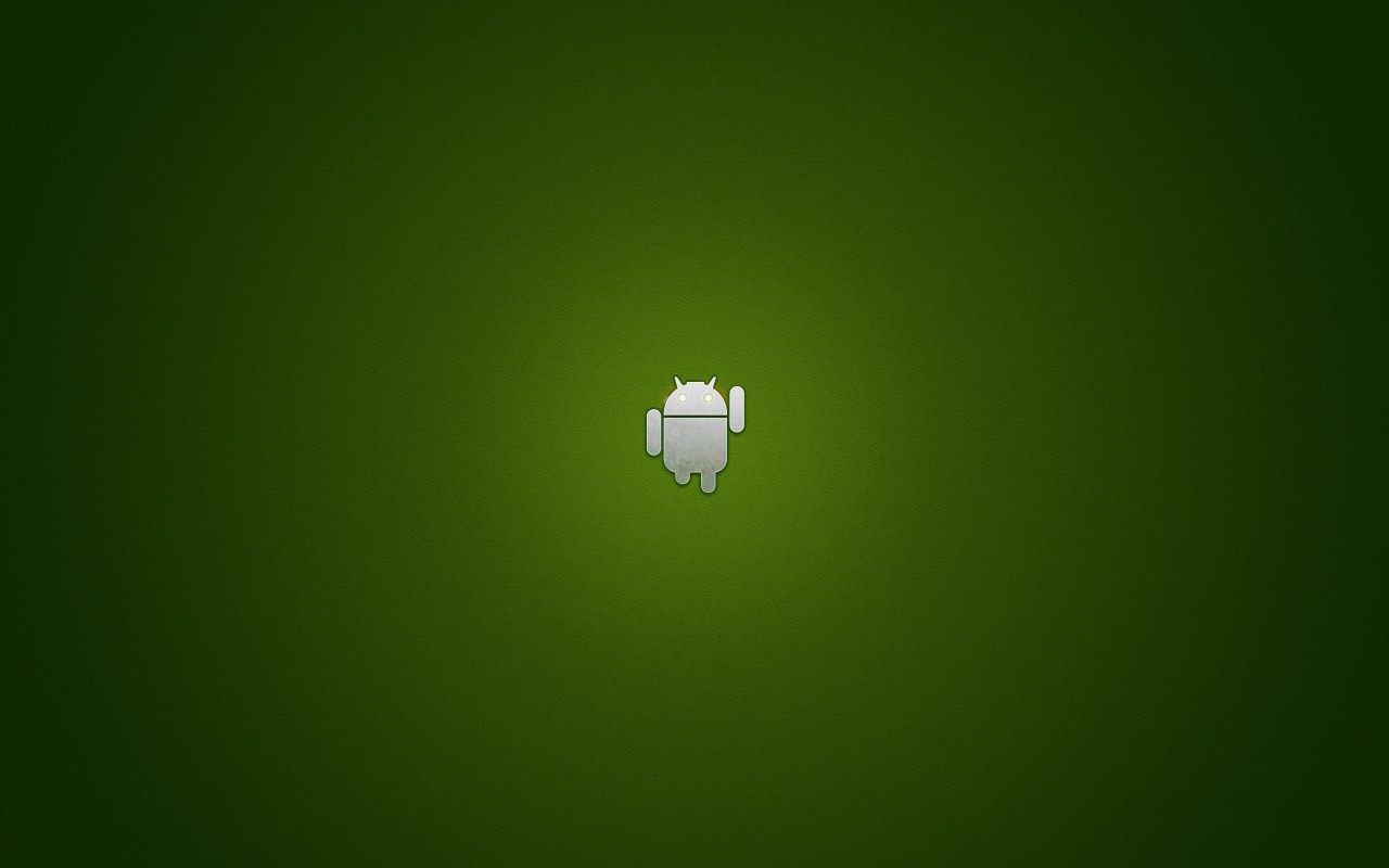 Логотип Android на зеленом фоне обои