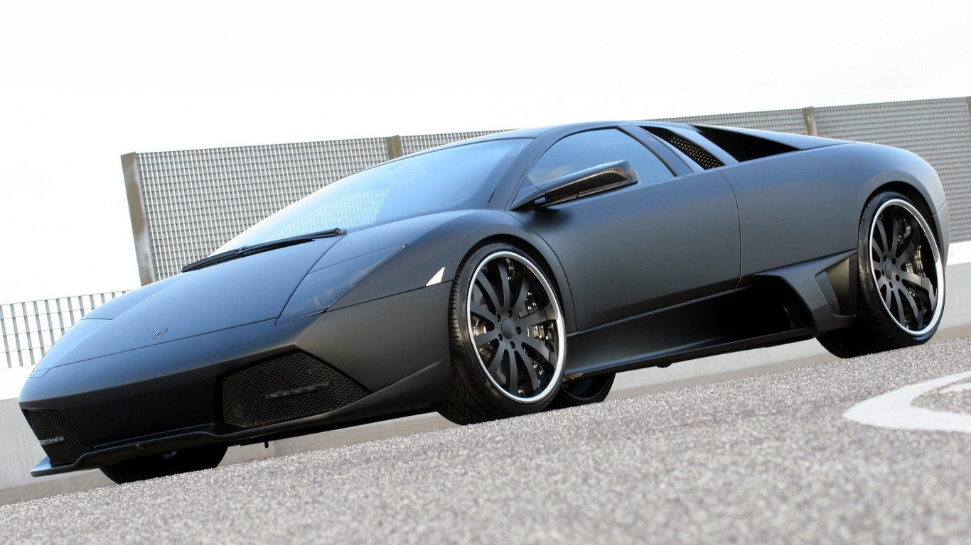 Lamborghini Reventon черного цвета обои