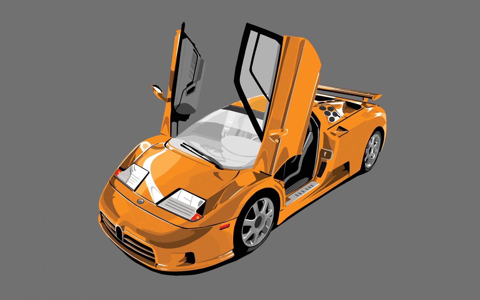 Bugatti EB 110 в векторе обои