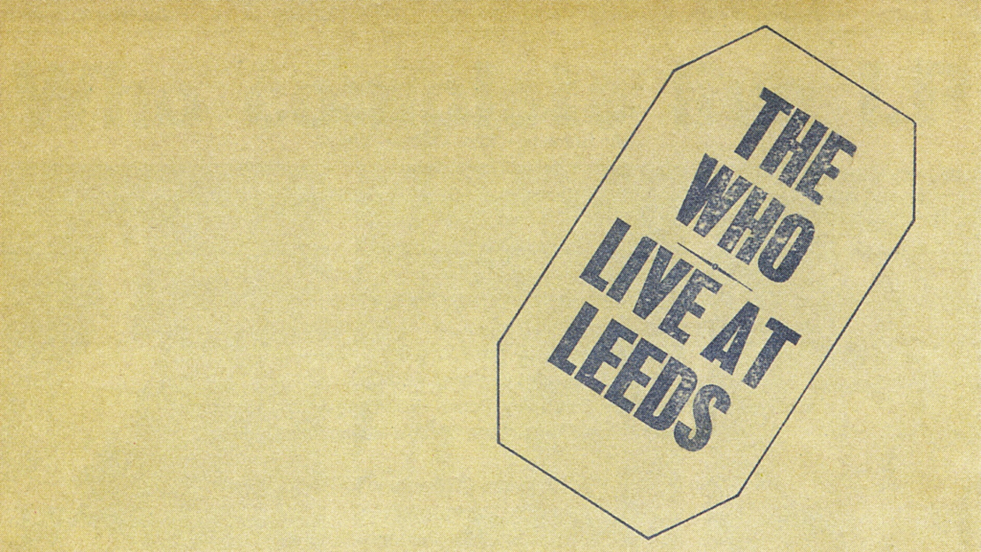 The who live at leeds обои