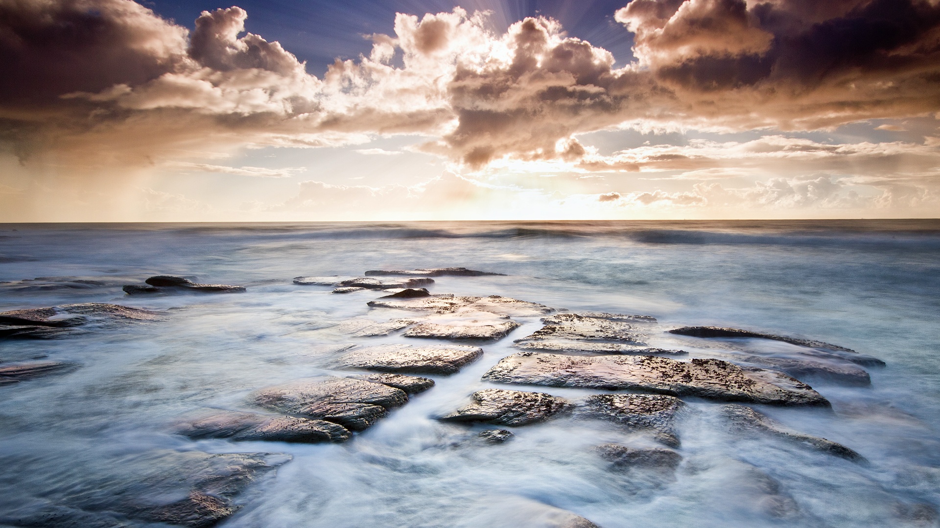 Море в HDR обои