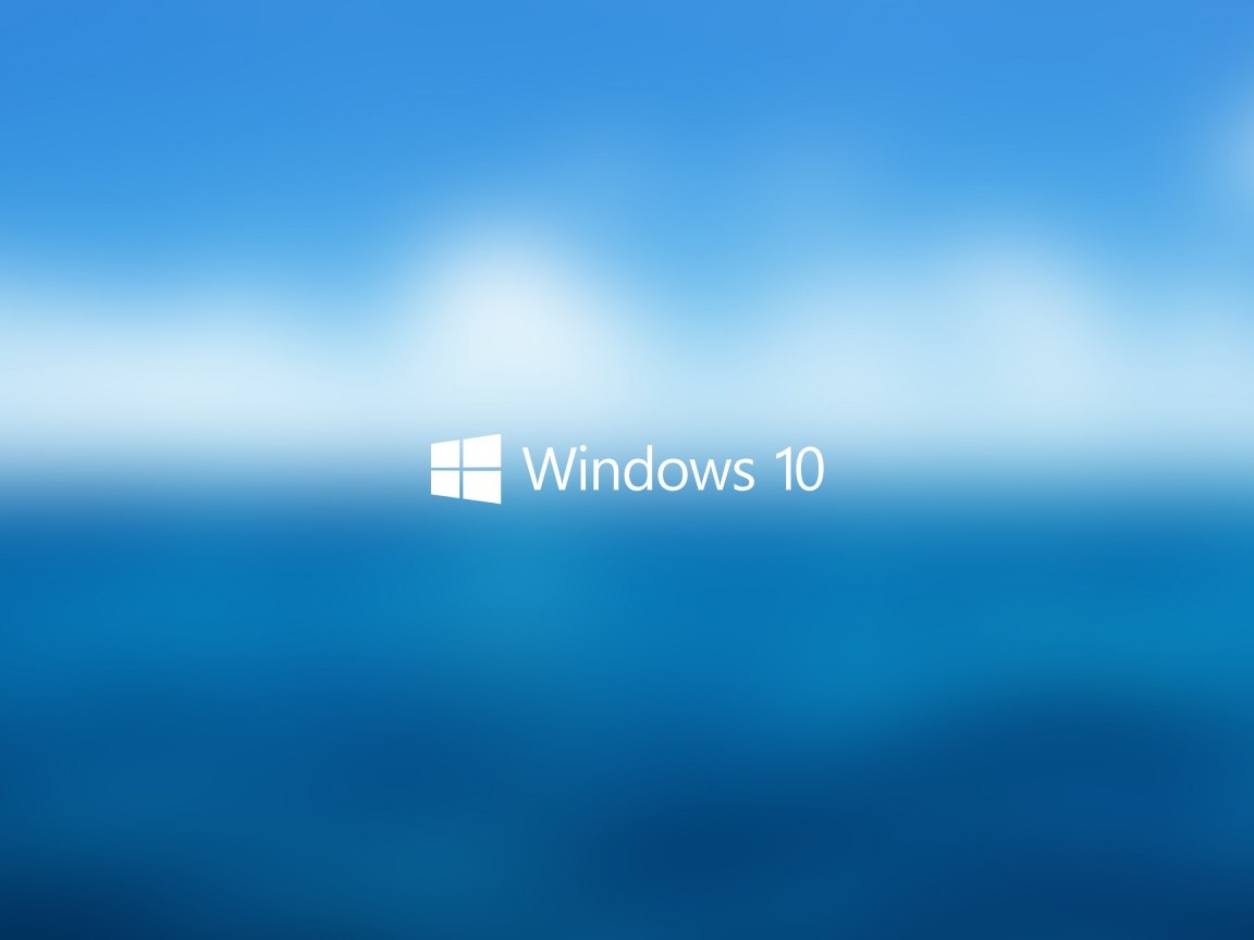 Windows 10 на синем фоне обои