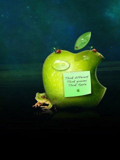 Think different, think greener, think Apple обои