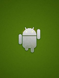 Логотип Android на зеленом фоне обои