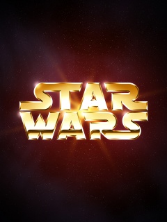 Золотой логотип Star Wars обои