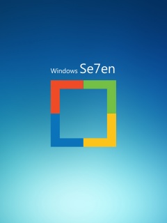 Квадратное лого Windows Seven обои