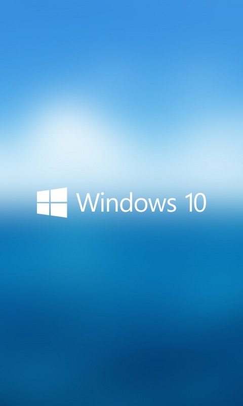 Windows 10 на синем фоне обои