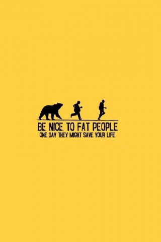 Be nice to fat people обои