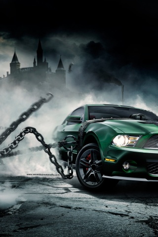 Ford Mustang рвёт цепи обои