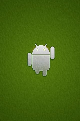 Логотип Android на зеленом фоне обои