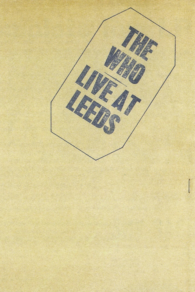 The who live at leeds обои