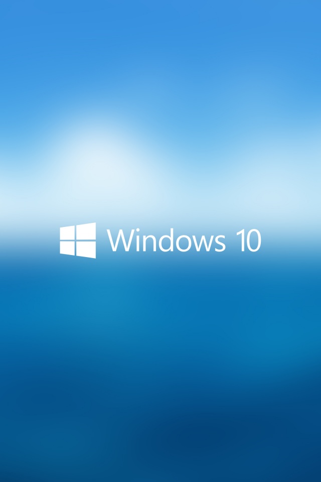 Windows 10 на синем фоне обои