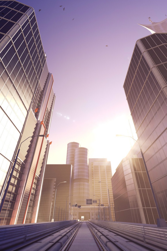 Улица из Mirrors Edge обои