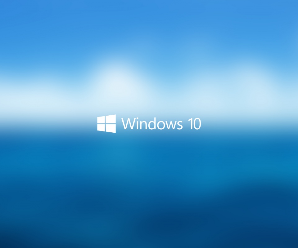 Windows 10 на синем фоне обои