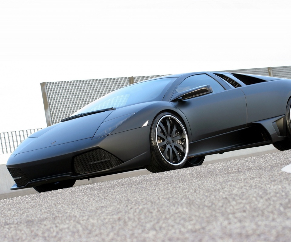 Lamborghini Reventon черного цвета обои