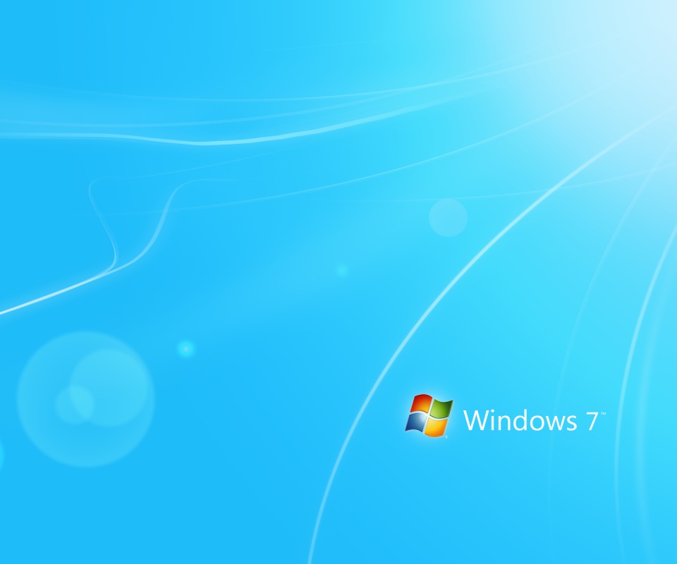 Голубые обои Windows 7 обои