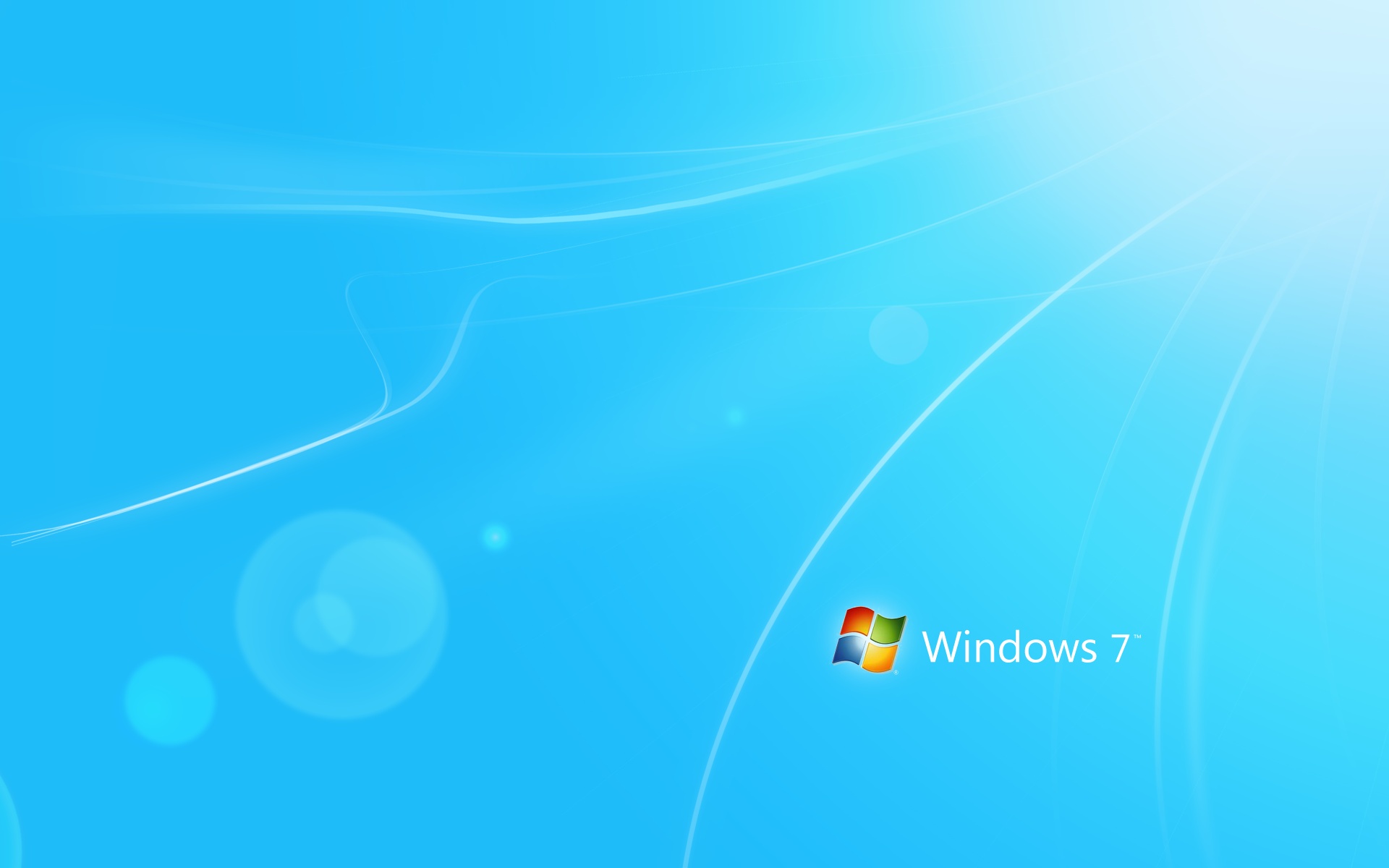 Голубые обои Windows 7 обои