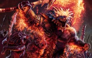 обои Dragonborn Barbarian для рабочего стола дракон монстр огонь