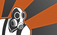 обои Огнеметчик из Team Fortress 2 для рабочего стола минимализм противогаз