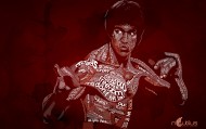 обои Брюс Ли для рабочего стола брюс ли карате кунг-фу типографика