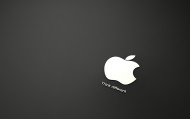 обои Логотип apple для рабочего стола apple черно-белое