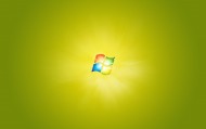 обои Сочный зеленый логотип Windows 7 для рабочего стола windows зеленый