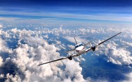 обои Самолет над облаками для рабочего стола облака самолет