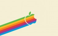 обои Логотип Apple для рабочего стола apple логотип разноцветный старый