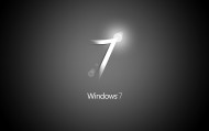 обои Обои Windows 7 для рабочего стола windows блик логотип черно-белое