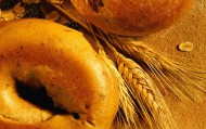 обои Свежие булочки для рабочего стола булка колосья пшеница