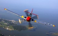 обои Пропеллерный самолёт для рабочего стола небо остров самолет